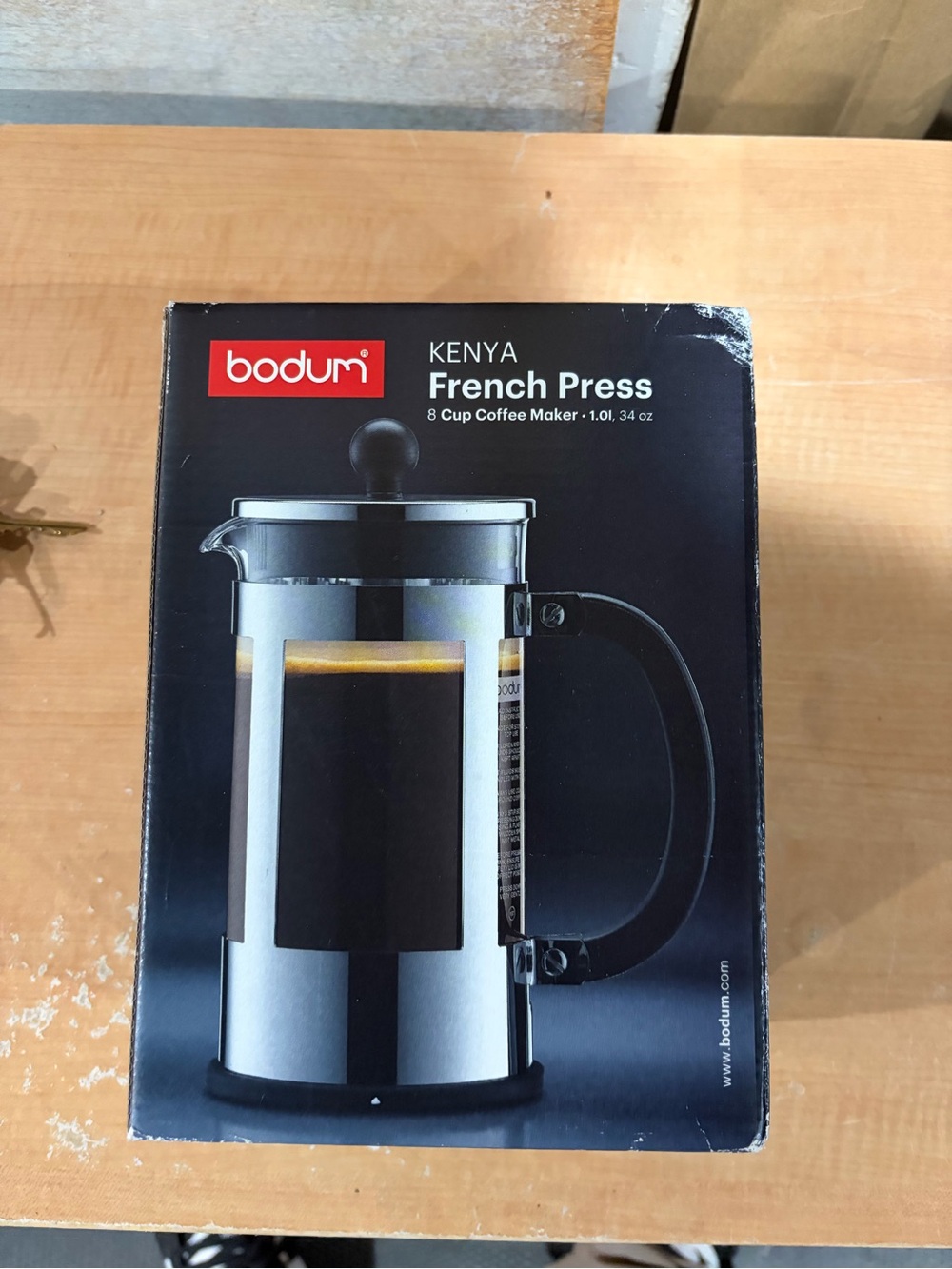 Bodum Kenya French Press - Stainless Steel and Black
